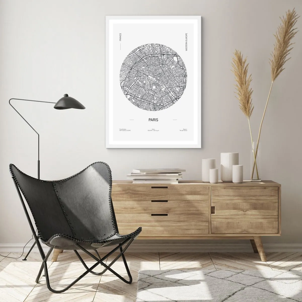 Poster in white frmae - Anatomy of Paris - 61x91 cm
