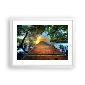 Poster in white frmae - Don't Hurry, Sit Down - 40x30 cm