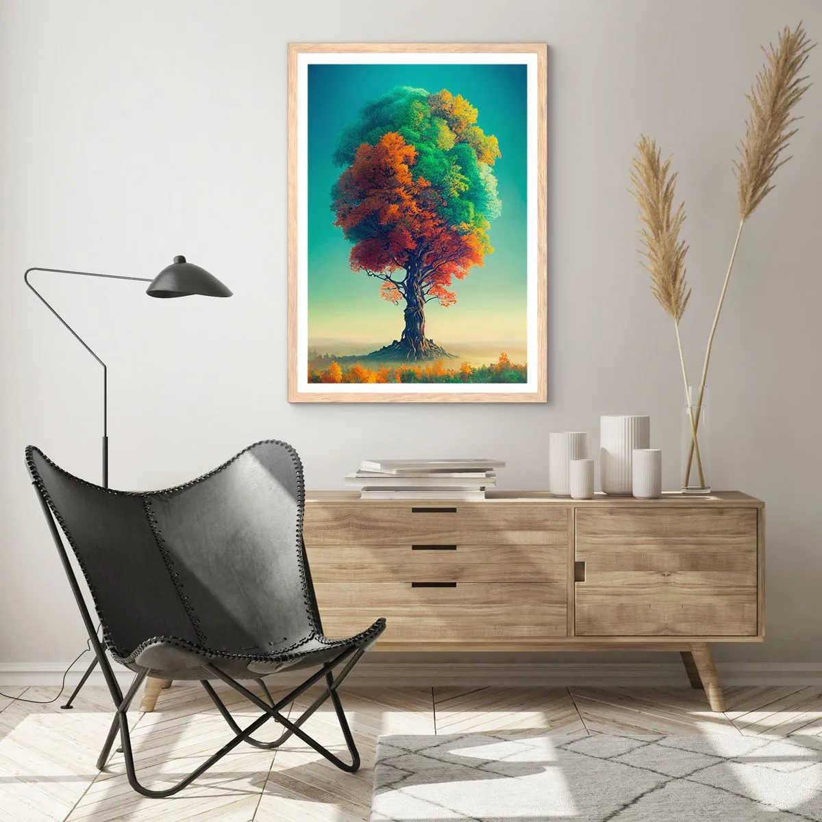 Poster in light oak frame - Oak - Father of Nature - 61x91 cm