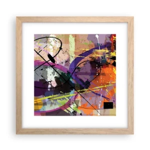 Poster in light oak frame - Straight Ahead or Around - 30x30 cm