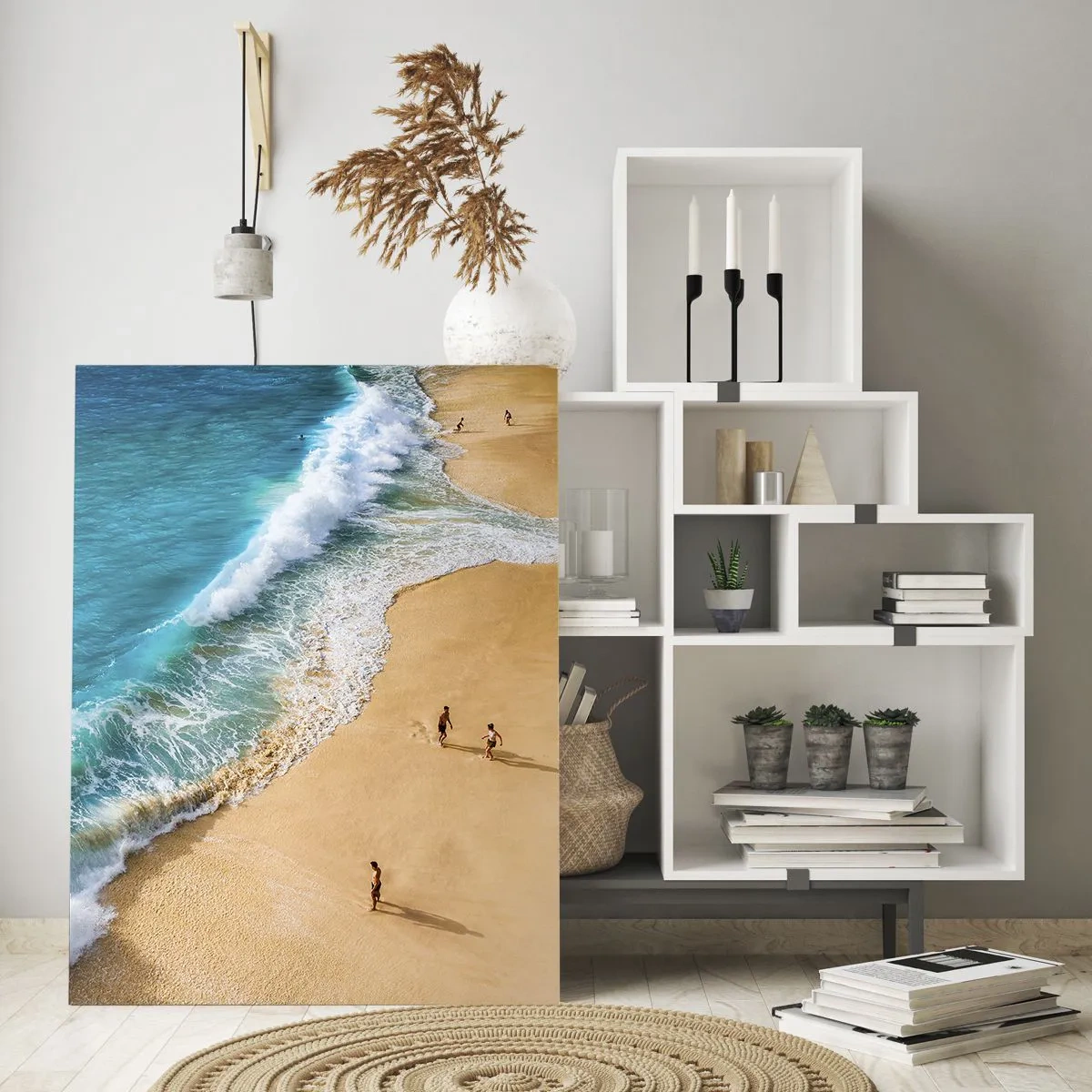 Glass picture - And Next the Sun, Beach… - 50x70 cm