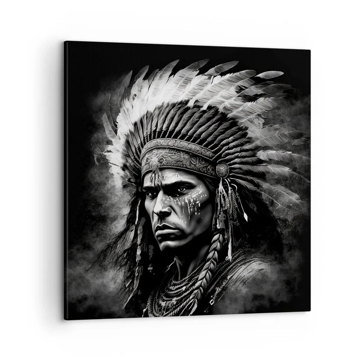 Canvas picture - Chief and Warrior - 50x50 cm