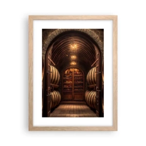 Poster in light oak frame - Atmospheric Cellar - 30x40 cm