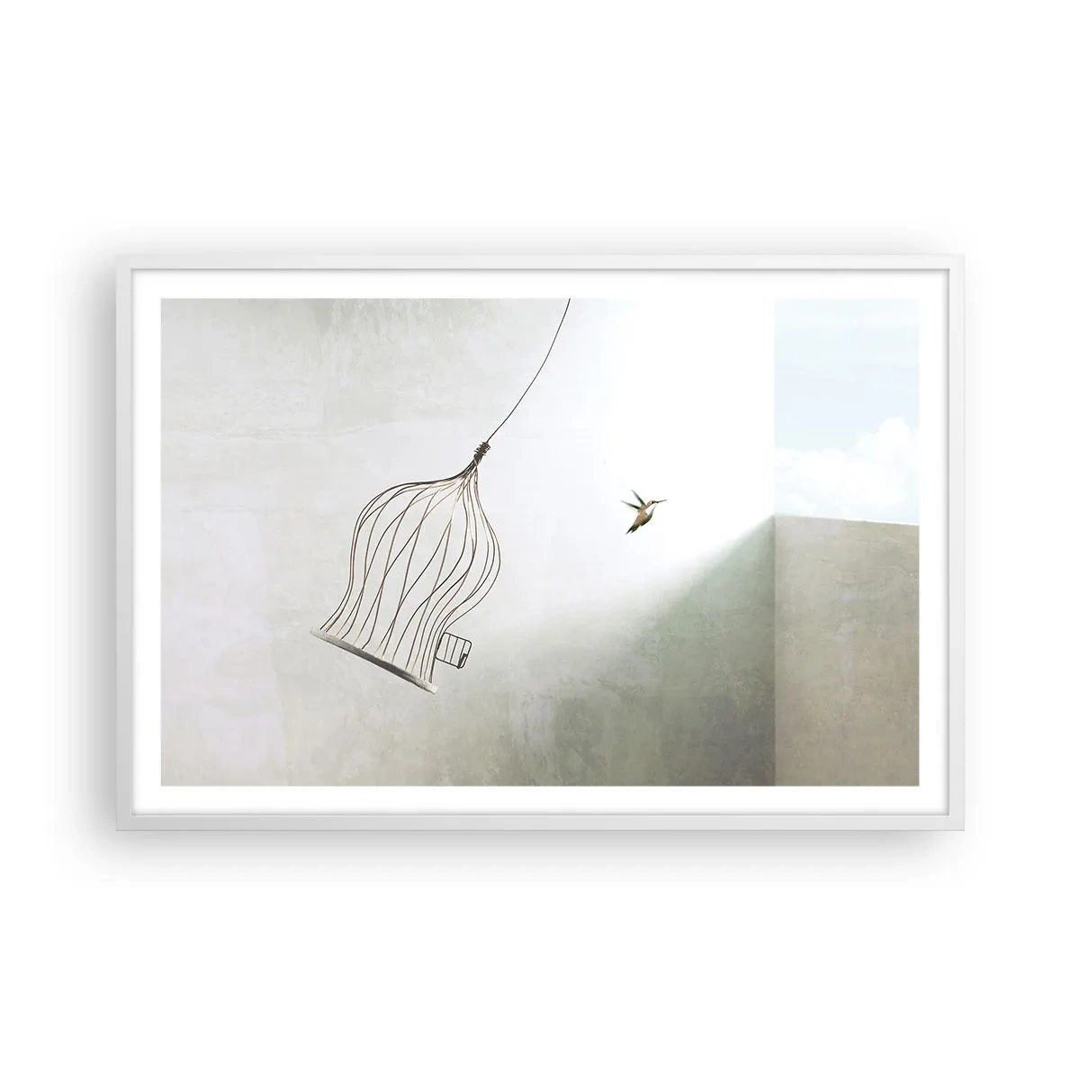 Poster in white frmae - In His Element - 91x61 cm