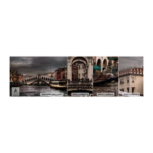 Photo Wallpaper Sample Premium Canvas - Promise of a Venetian Evening - City, Venice, Bridge - 100x30 cm