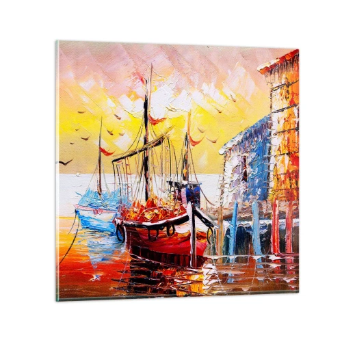 Glass picture - Happy Comeback - 50x50 cm