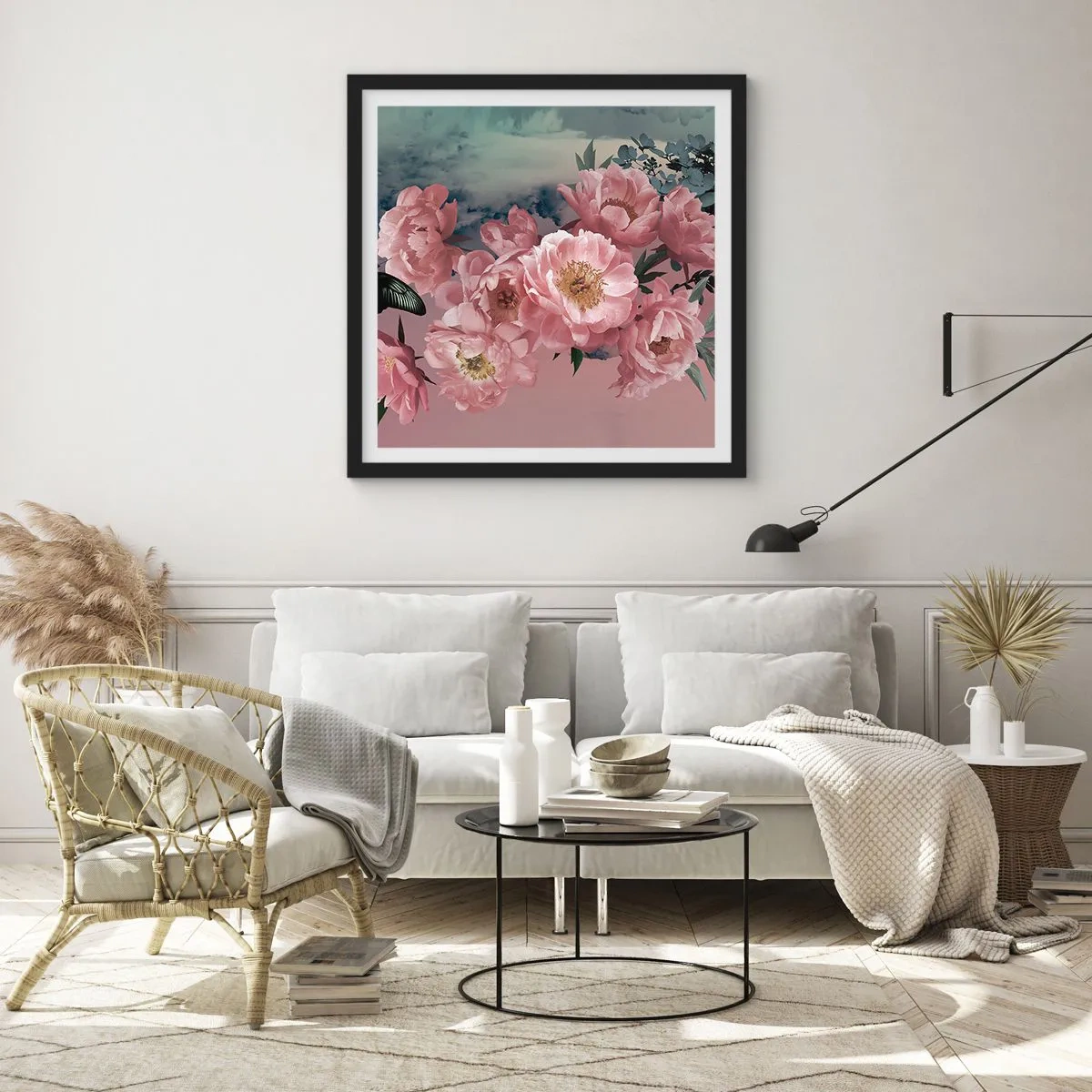 Poster in black frame - Peak of Romanticism - 60x60 cm