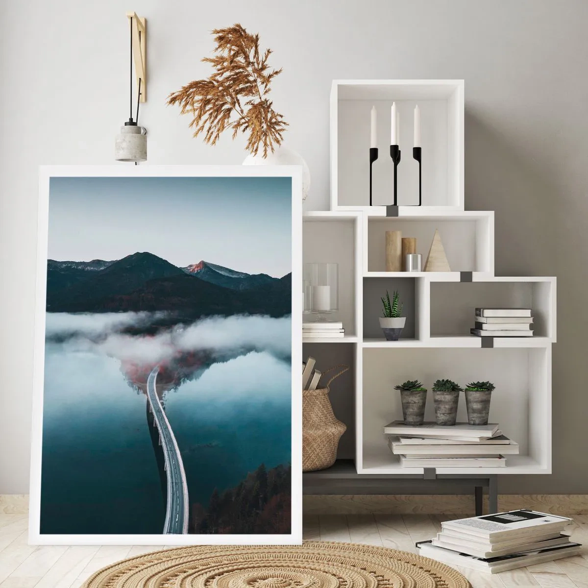 Poster - By the Water Smooth as a Mirror - 50x70 cm