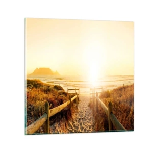 Glass picture - Through the Dune, Towards the Sun - 50x50 cm