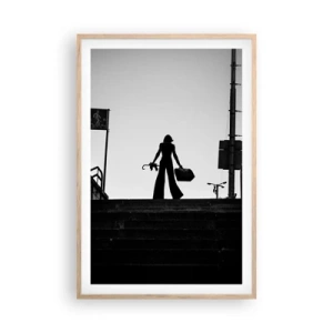 Poster in light oak frame - City Wander - 61x91 cm
