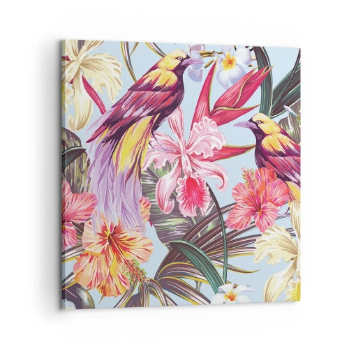 Canvas picture - Flakes and Feathers - 60x60 cm