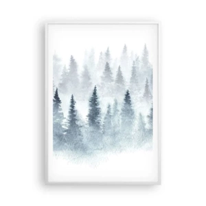 Poster in white frmae - Wrapped up in a Fog - 70x100 cm