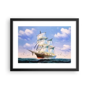 Poster in black frame - Proudly with Wind - 40x30 cm