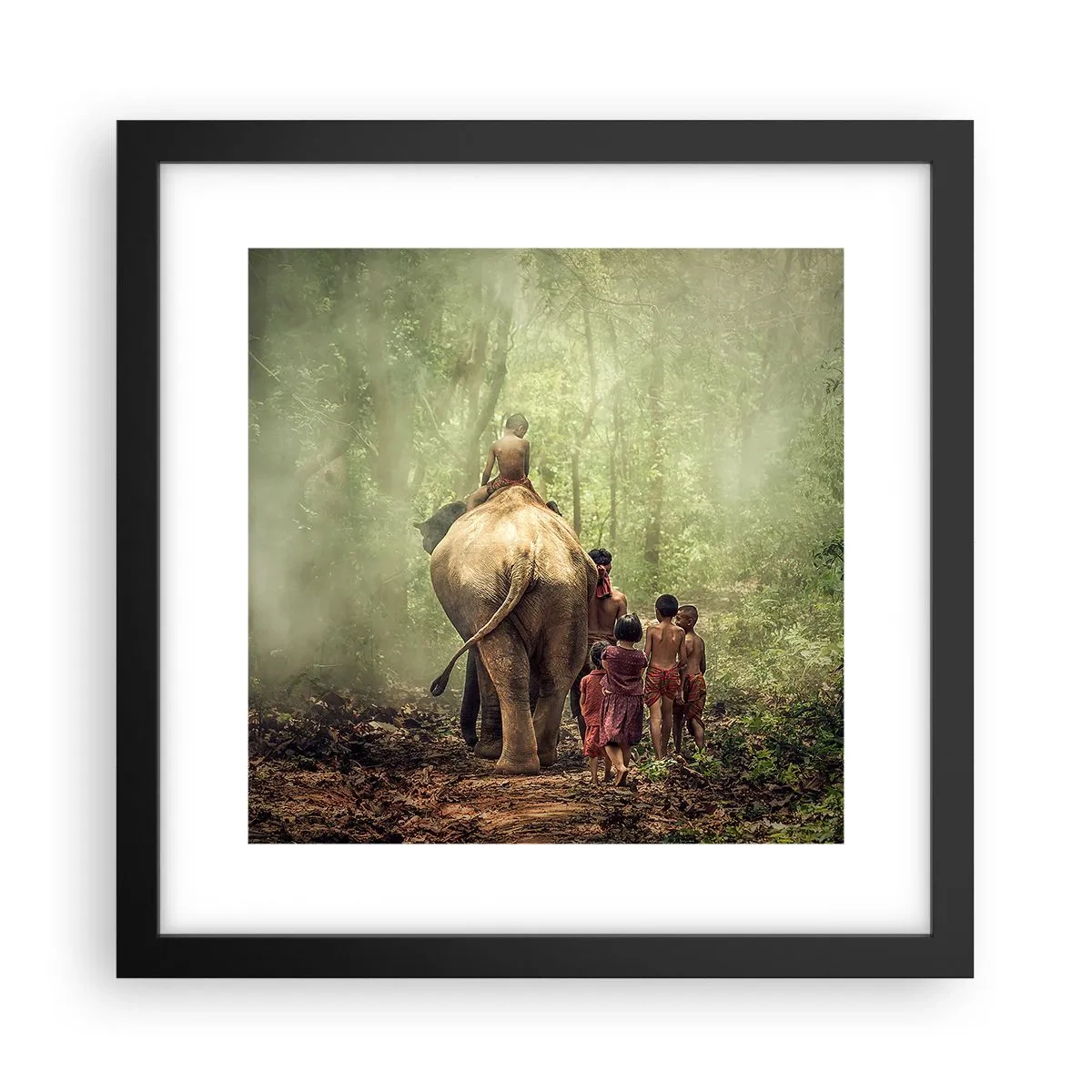 Poster in black frame - New Jungle Book - 30x30 cm