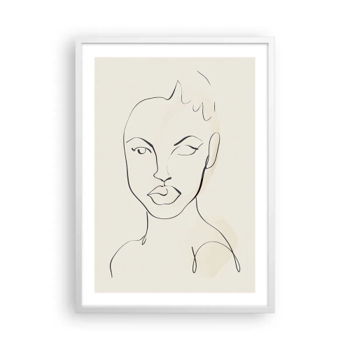 Poster in white frmae - Outline of Sensuality - 50x70 cm