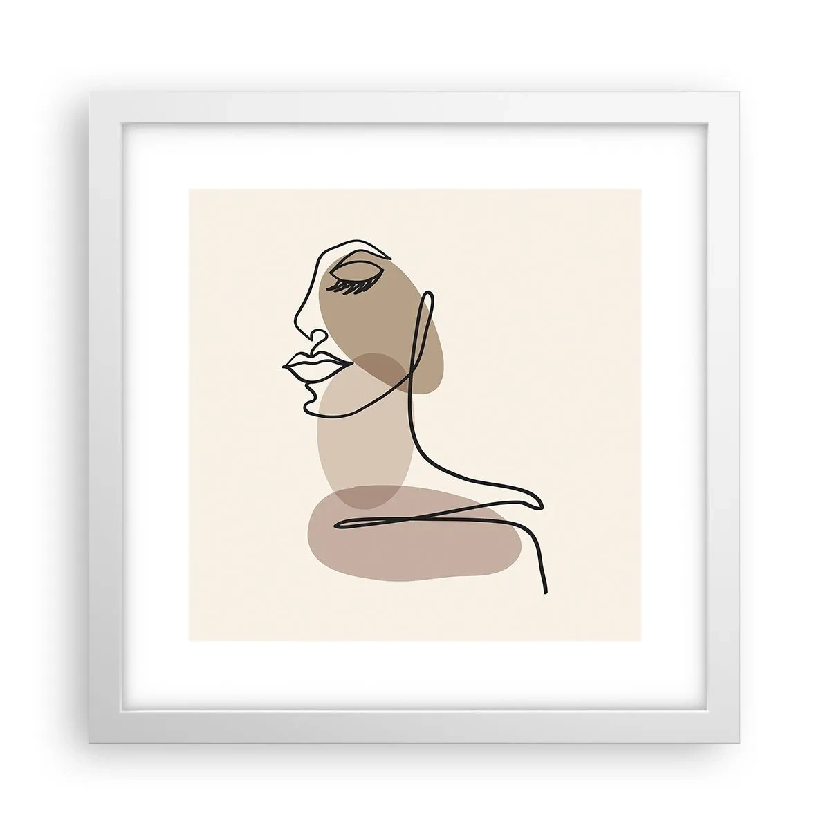 Poster in white frmae - Certain Line of Beauty - 30x30 cm
