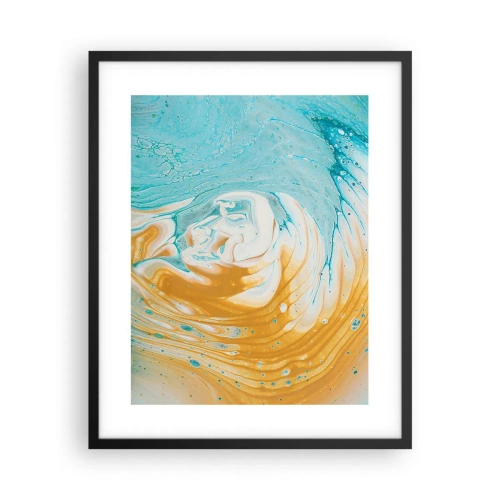 Poster in black frame - Pastel Swirl - 40x50 cm