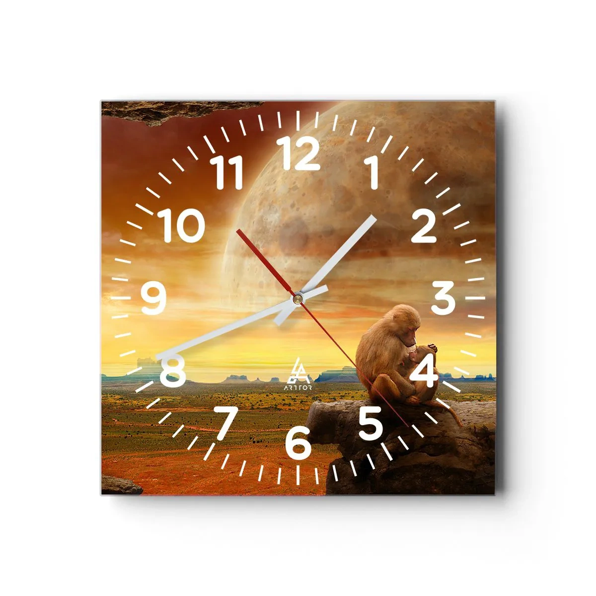 Wall clock - Clock on glass - Love Is the Same Everywhere - 30x30 cm