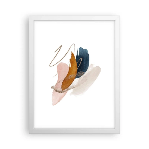 Poster in white frmae - Composition with Wings - 30x40 cm