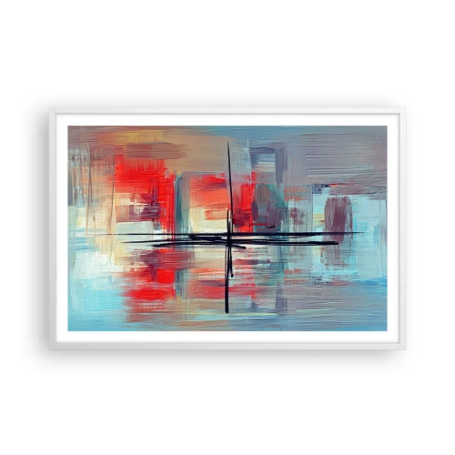 Poster in white frmae - Landscape in a foreign Dimension - 91x61 cm