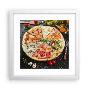 Poster in white frmae - Range of Flavours - 30x30 cm