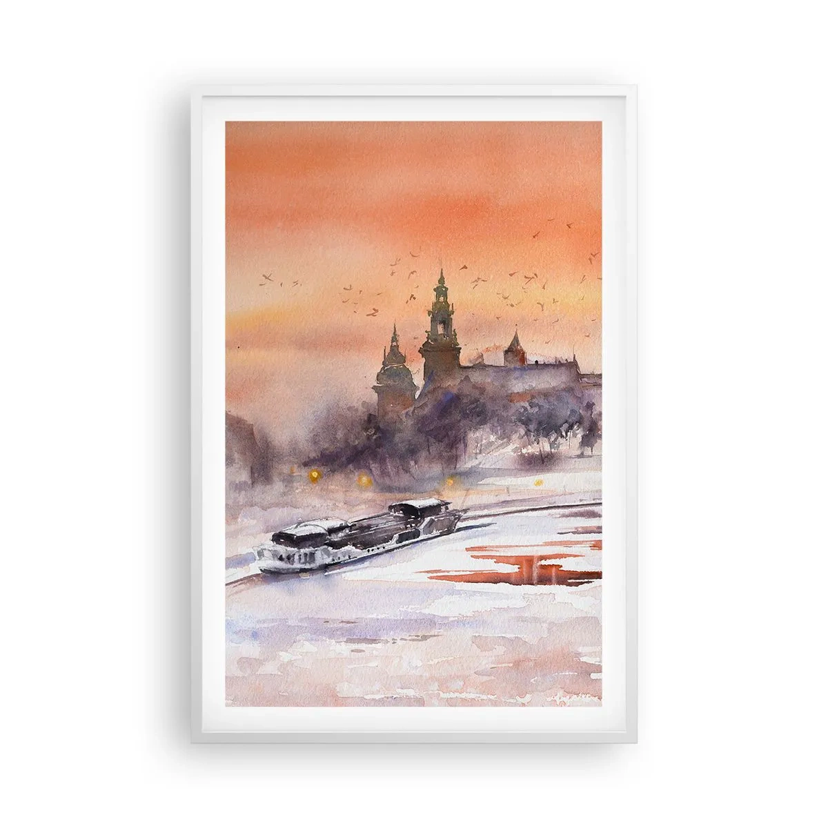 Poster in white frmae - Royal Sunset - 61x91 cm