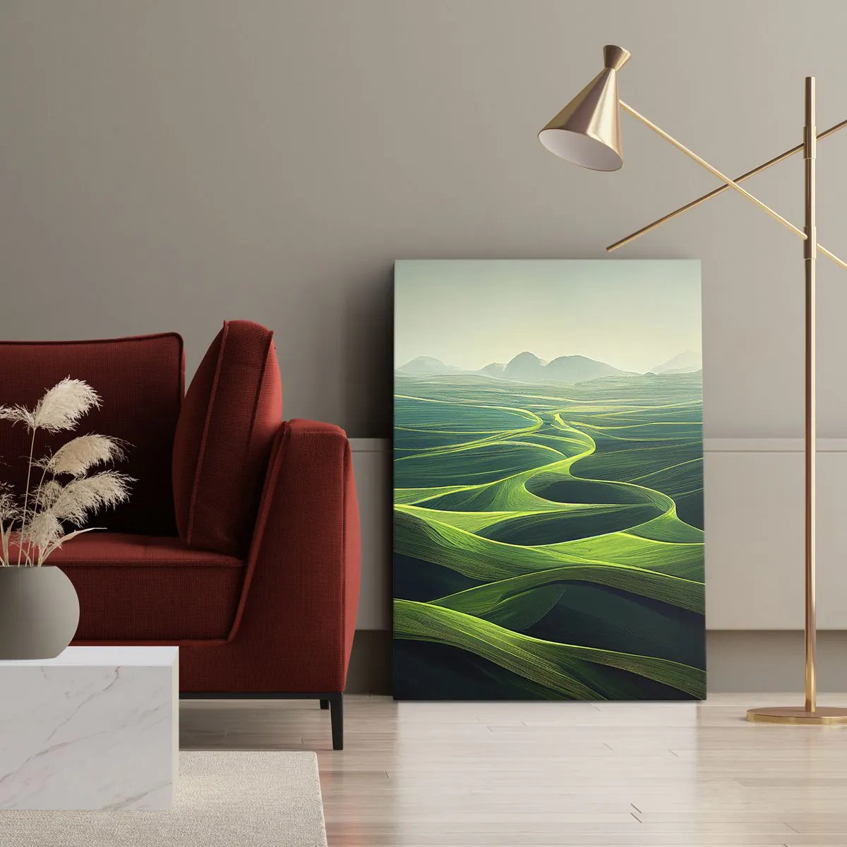 Canvas picture - In Green Valleys - 70x100 cm