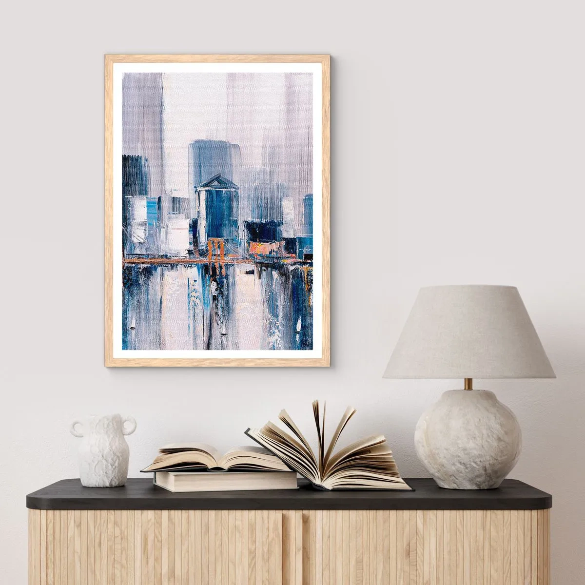 Poster in light oak frame - New York Impression - 50x70 cm