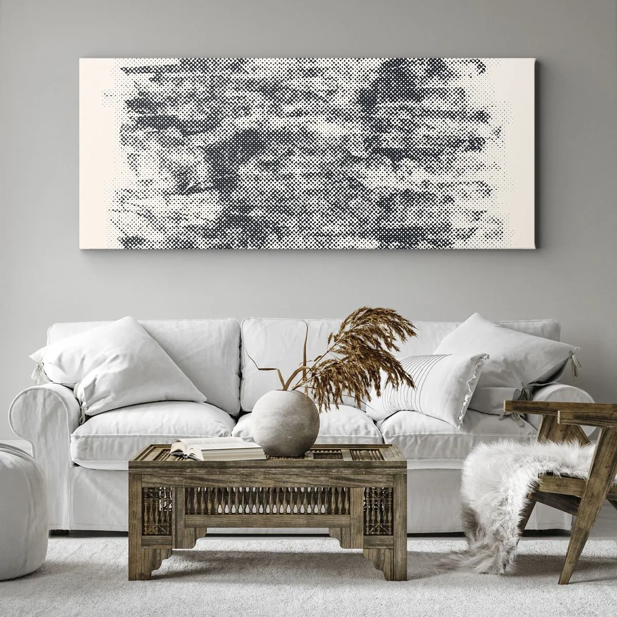 Canvas picture - Foggy Composition - 140x50 cm