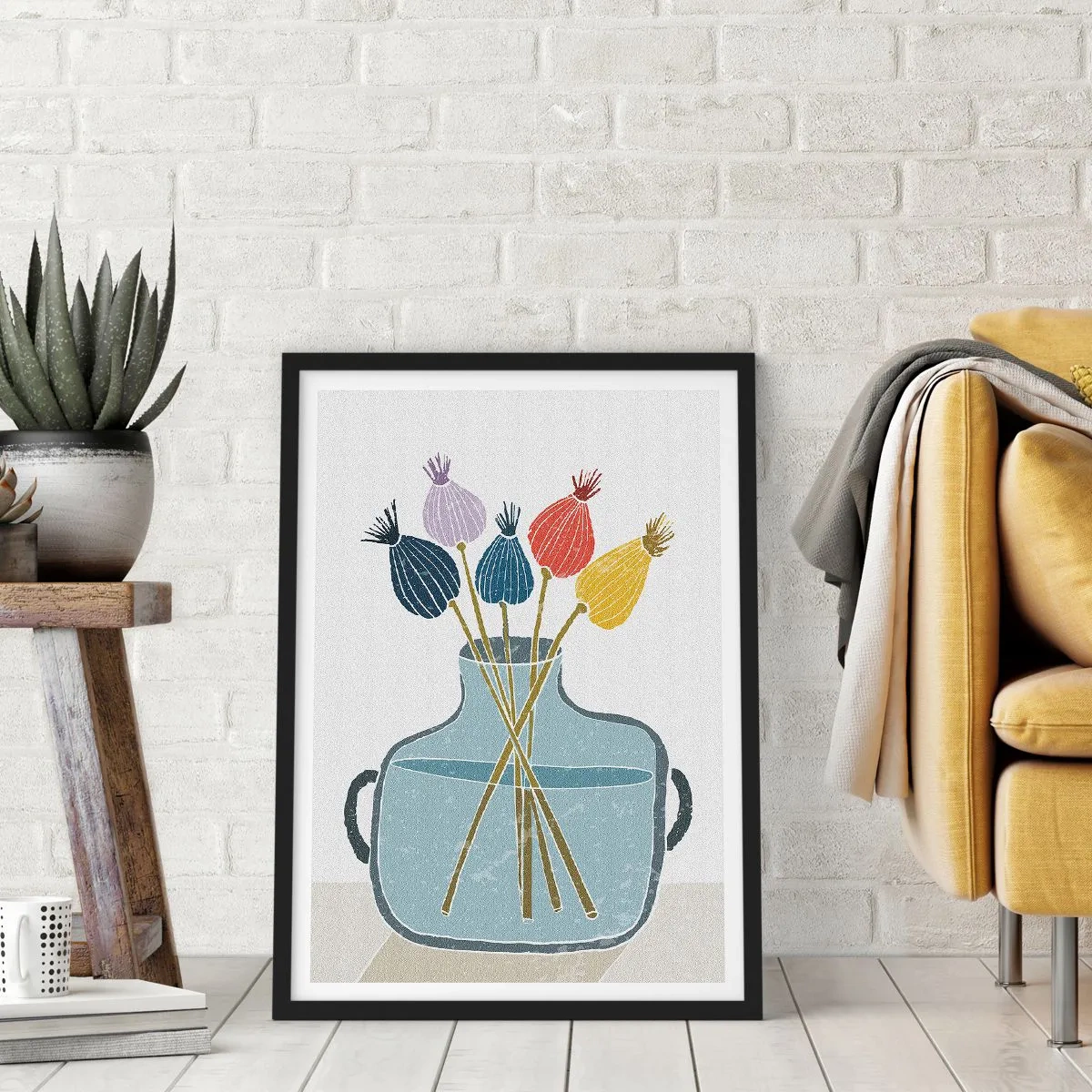 Poster in black frame - As Quiet as Poppies - 70x100 cm