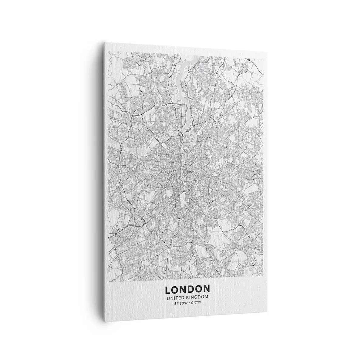 Canvas picture - Map of London Maze - 80x120 cm