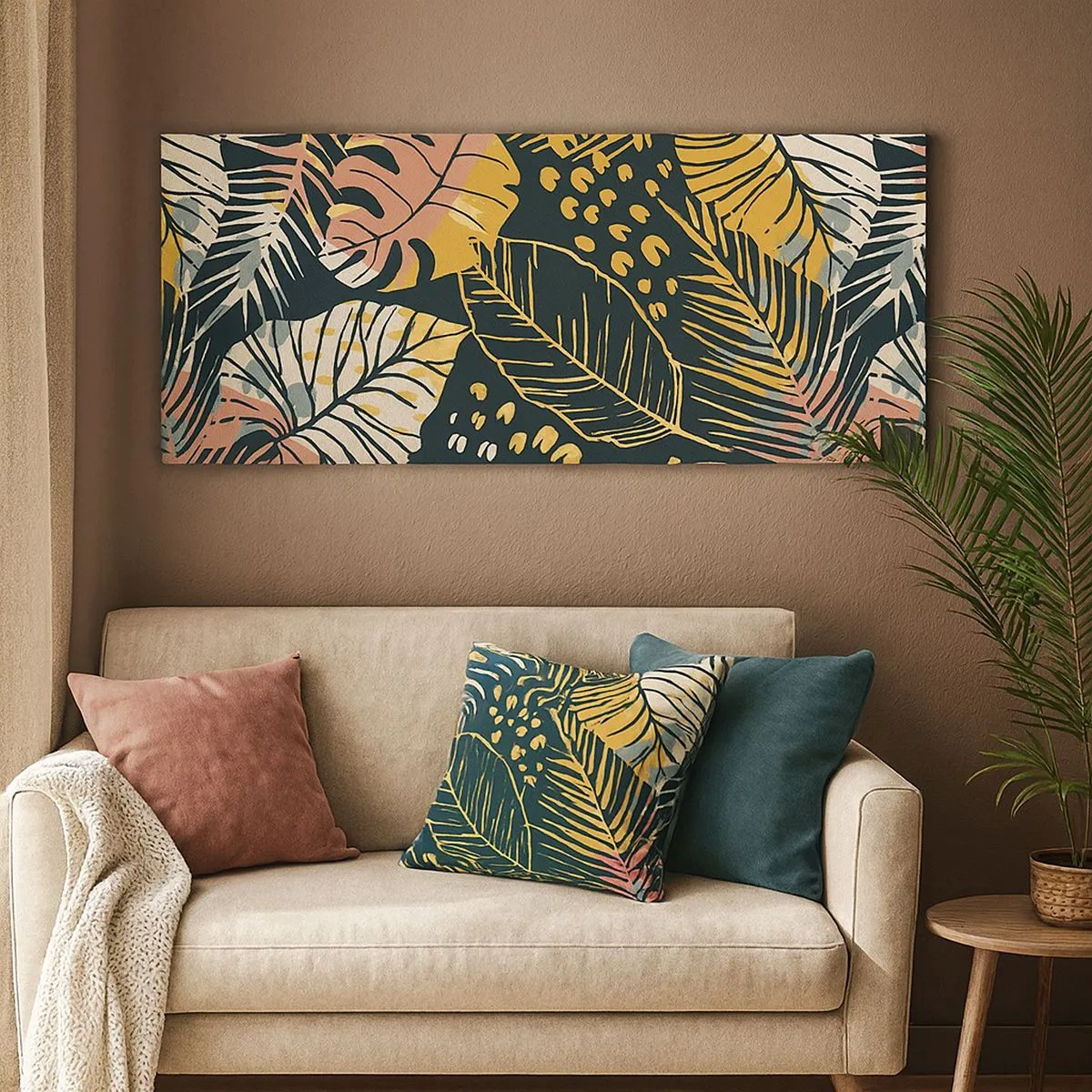 Canvas picture - Leafy Fantasy - 100x40 cm