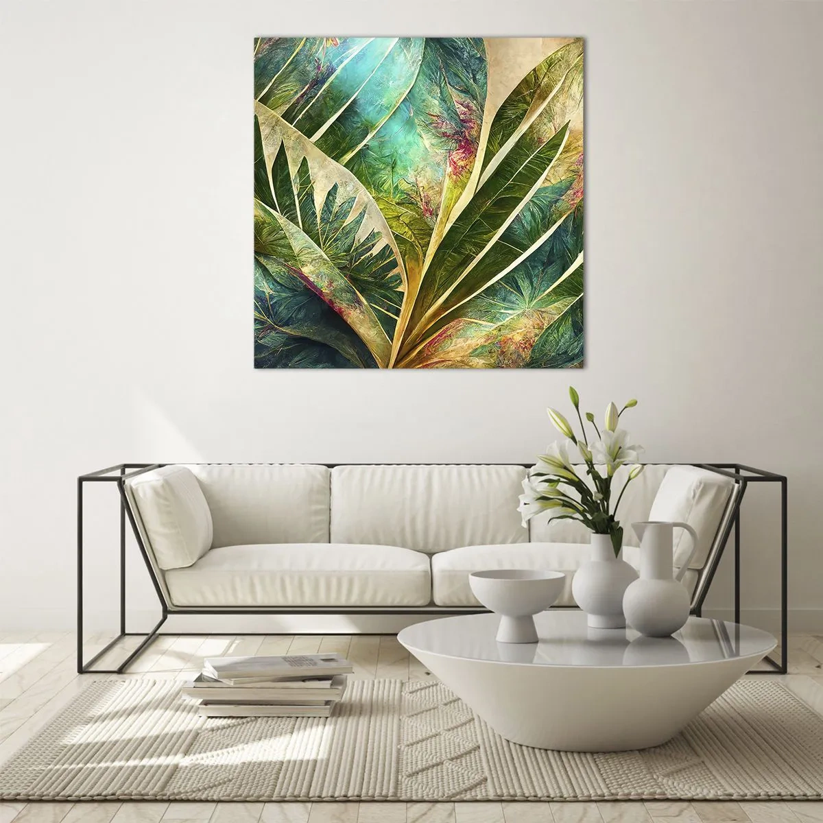 Glass picture - Colours of the Tropics - 70x70 cm