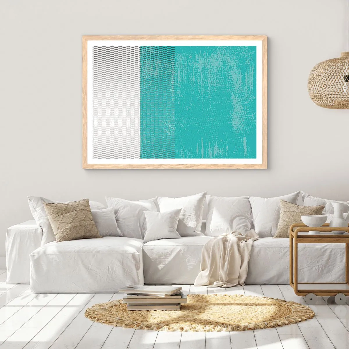 Poster in light oak frame - Balanced Composition - 50x40 cm