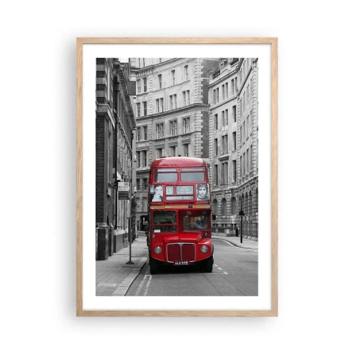 Poster in light oak frame - Routine Doesn't Have to Be Grey - 50x70 cm