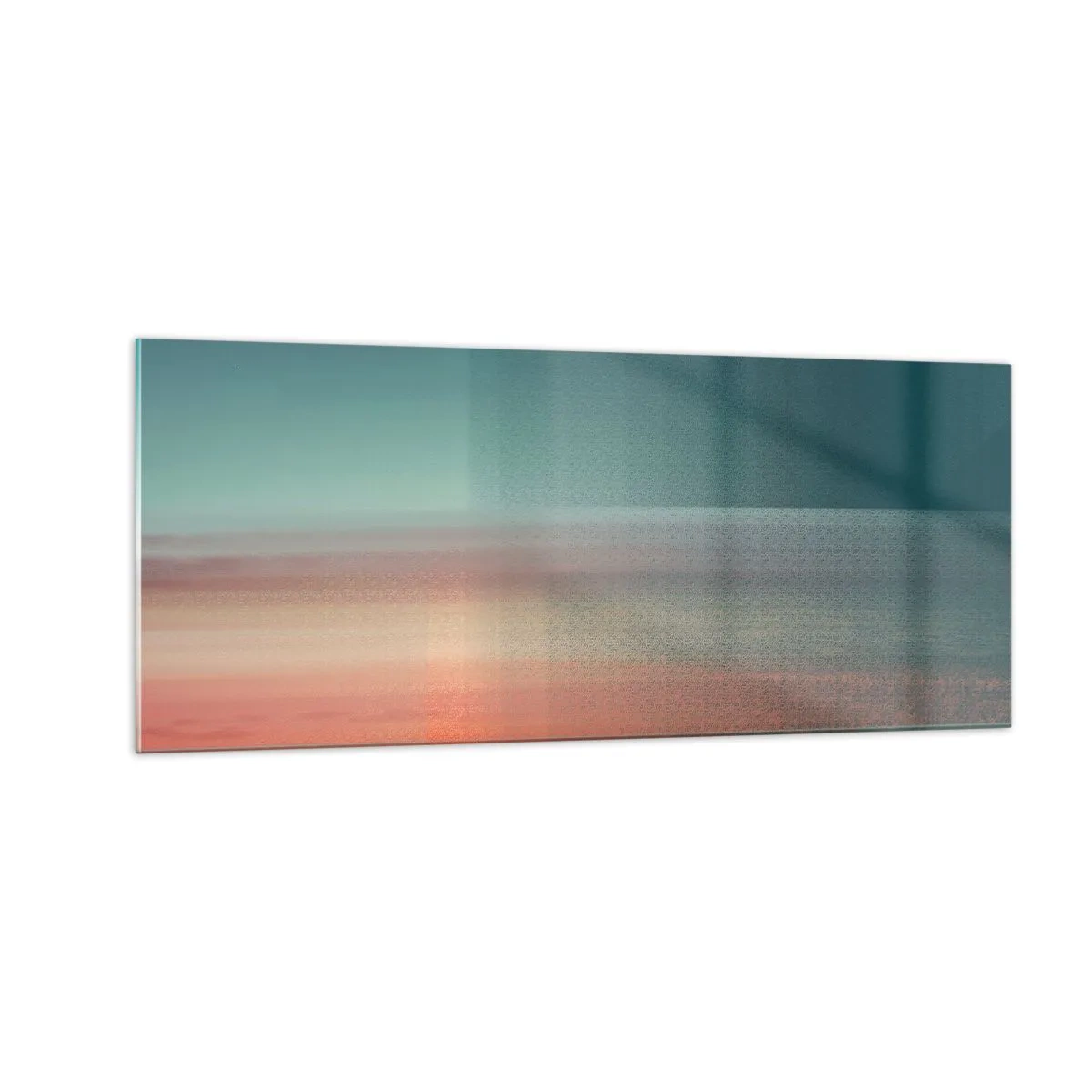 Glass picture - Abstract: Light Waves - 100x40 cm