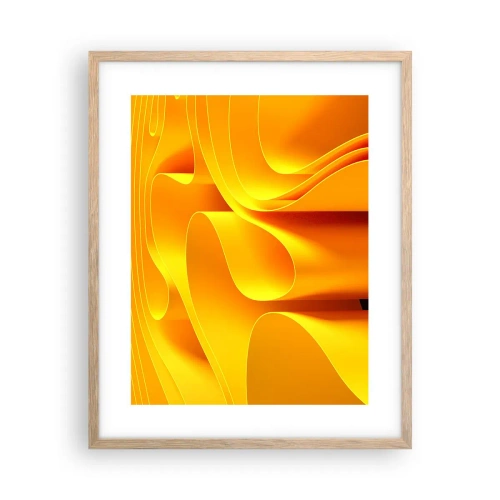 Poster in light oak frame - Like Waves of the Sun - 40x50 cm