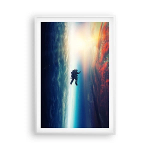 Poster in white frmae - Confronting the Universe - 61x91 cm
