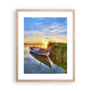 Poster in light oak frame - Bay of Fulfilled Dreams - 40x50 cm