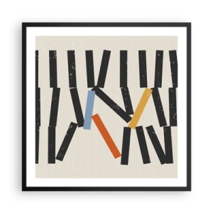 Poster in black frame - Domino - Composition - 60x60 cm