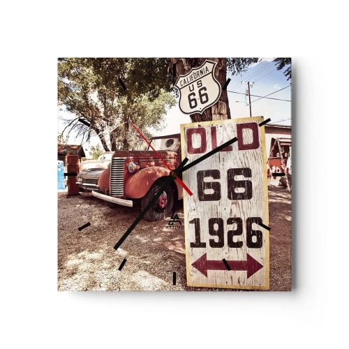 Wall clock - Clock on glass - Legend of an American Province - 30x30 cm