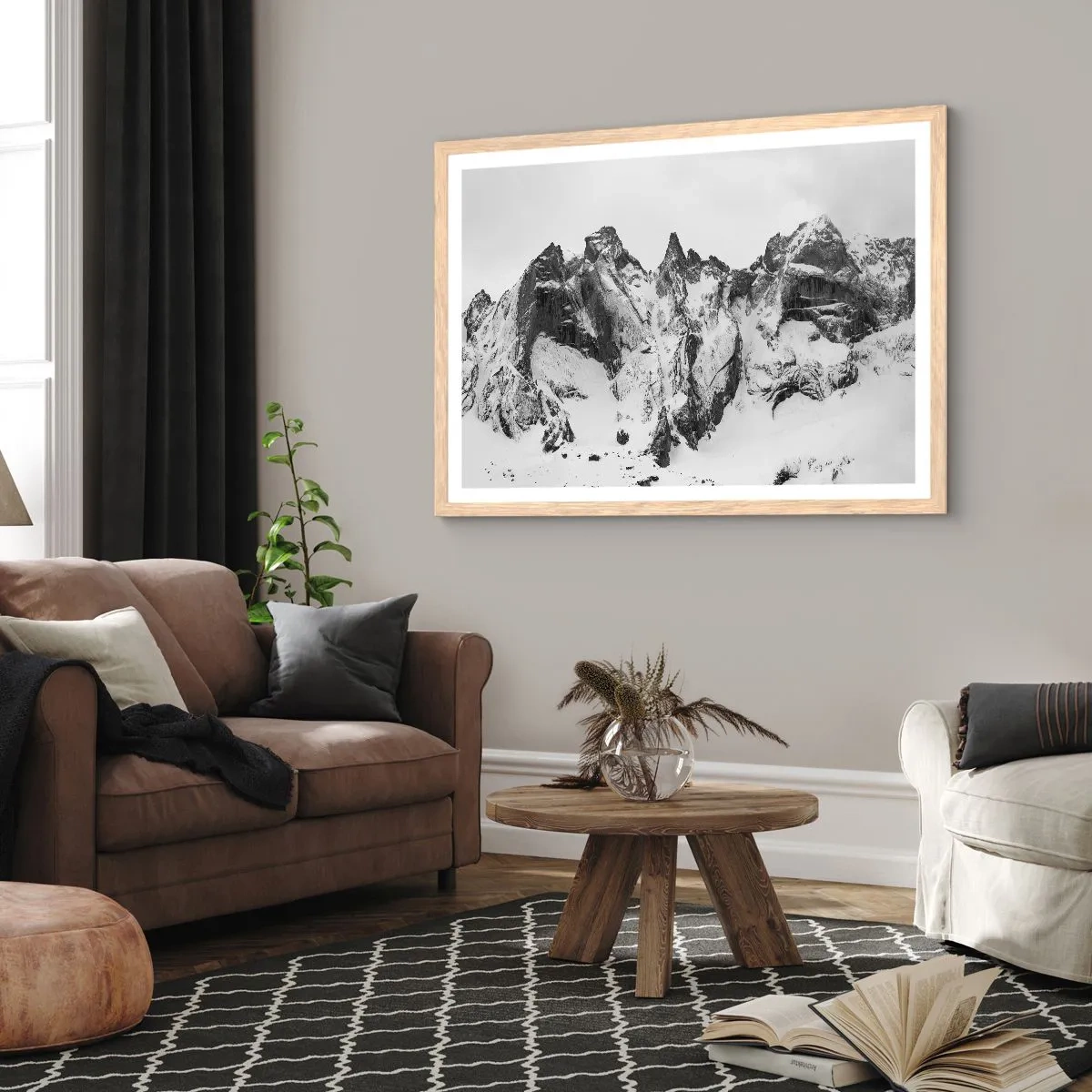 Poster in light oak frame - Granite Ridge - 91x61 cm