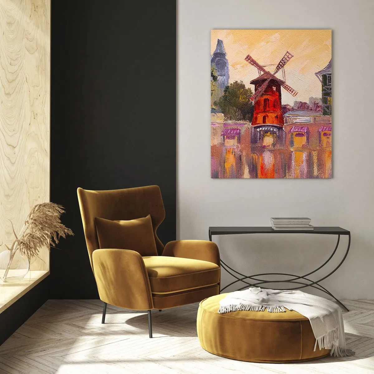 Glass picture - Icons of Paris - Moulin Rouge - 70x100 cm