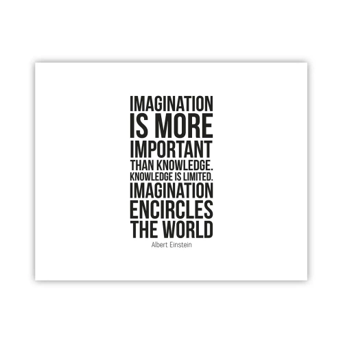 Poster - Einstein about Power of Imagination - 50x40 cm