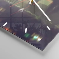 Clock face with lines