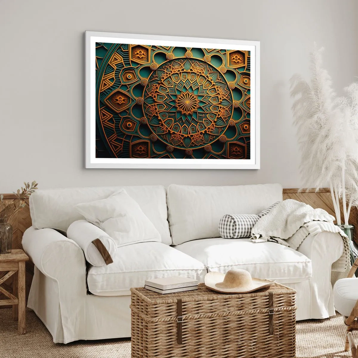 Poster in white frmae - In Arabic Style - 91x61 cm