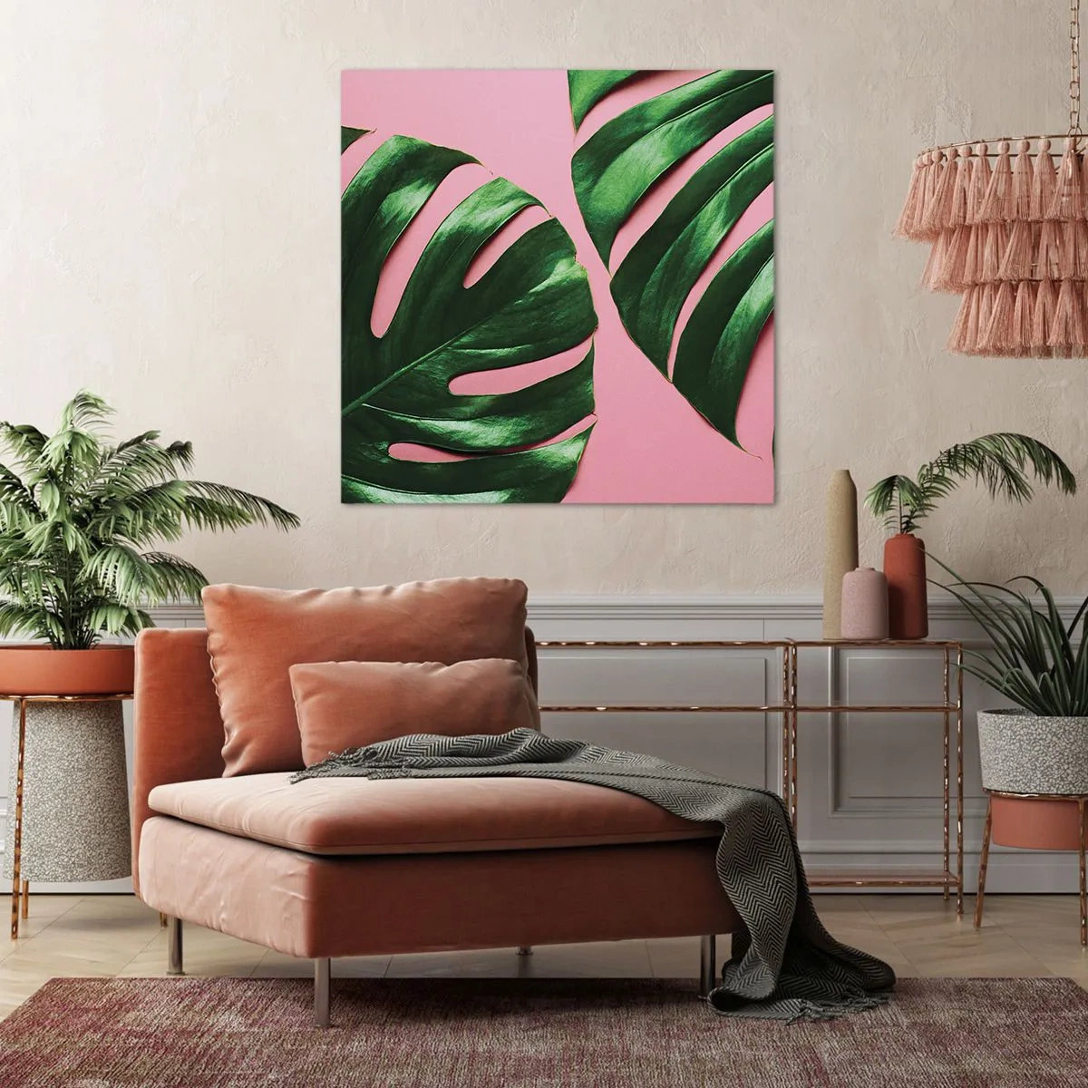 Canvas picture - Green Rendezvous - 70x70 cm