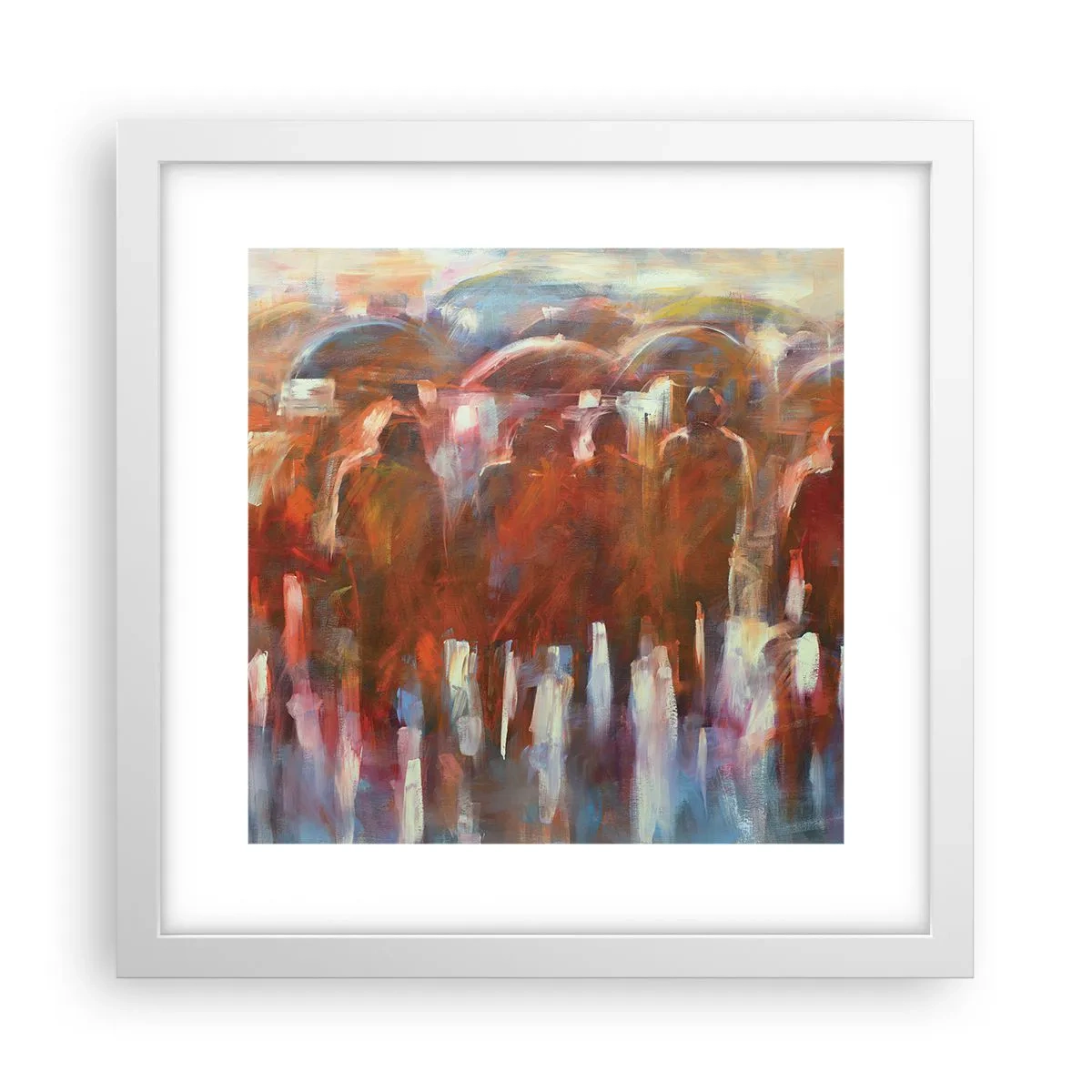 Poster in white frmae - Equal in Rain and Fog - 30x30 cm