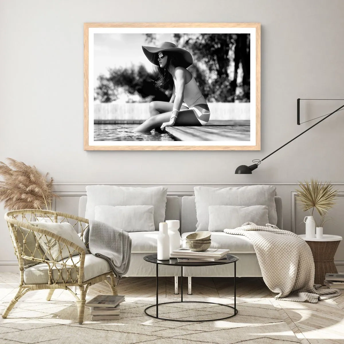 Poster in light oak frame - Summer Dream - 50x40 cm