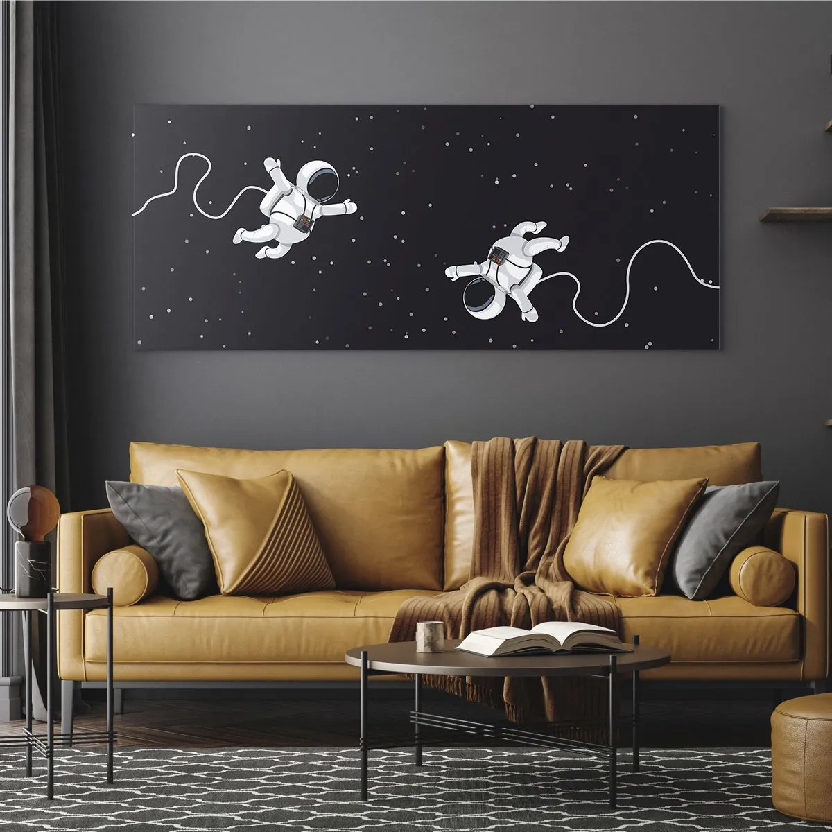 Glass picture - Space Dance - 140x50 cm